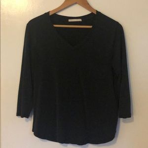 Femme 3/4 length sleeve Black top